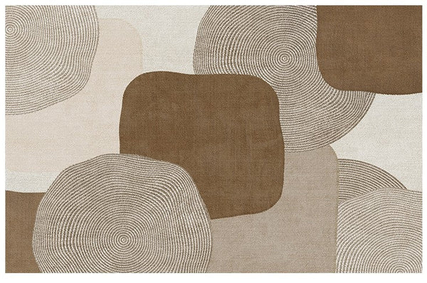 Modern Living Room Rug Ideas, Geometric Contemporary Modern Rugs Next to Bed, Extra Large Modern Area Rugs-Silvia Home Craft