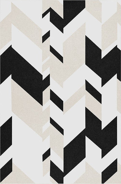 Large Modern Living Room Rugs, Geometric Modern Rugs for Dining Room, Abstract Contemporary Area Rugs for Bedroom-Silvia Home Craft