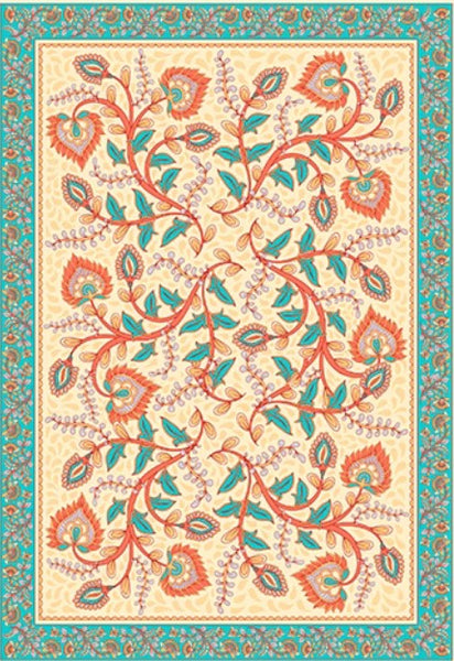 Abstract Contemporary Rugs Next to Bed, Modern Rugs for Living Room, Flower Pattern Contemporary Modern Rugs-Silvia Home Craft