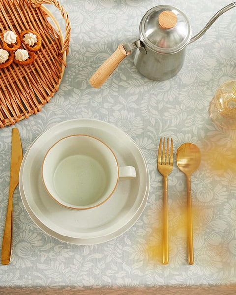 Dining Room Flower Pattern Table Cloths, Farmhouse Table Cloth, Wedding Tablecloth, Square Tablecloth for Round Table, Cotton Rectangular Table Covers for Kitchen-Silvia Home Craft