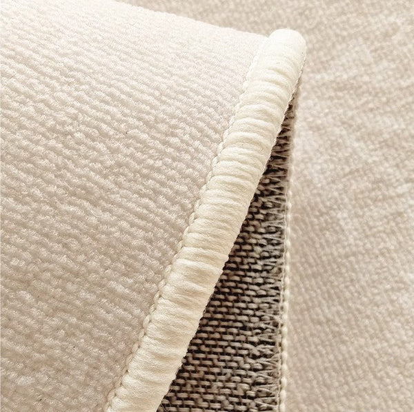 Modern Area Rugs for Bedroom, Flower Pattern Round Carpets under Coffee Table, Circular Modern Rugs for Living Room, Contemporary Round Rugs for Dining Room-Silvia Home Craft