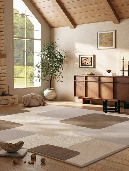 Large Modern Carpets for Interior Design, Abstract Geometric Modern Rugs for Living Room, Contemporary Area Rugs for Bedroom-Silvia Home Craft