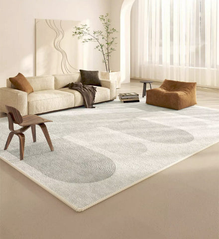 Geometric Modern Rugs for Living Room, Contemporary Abstract Rugs under Dining Room Table, Simple Modern Rugs, Large Modern Rugs for Bedroom-Silvia Home Craft