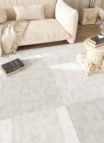 Geometric Modern Rugs for Living Room, Contemporary Abstract Rugs under Dining Room Table, Simple Modern Rugs, Large Modern Rugs for Bedroom-Silvia Home Craft