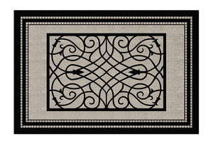 Dining Room Floor Rugs, Modern Area Rugs under Sofa, Modern Black Rugs for Living Room, Abstract Contemporary Rugs for Bedroom, Modern Carpets for Office-Silvia Home Craft
