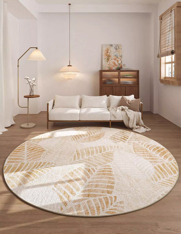 Contemporary Round Rugs for Dining Room, Round Carpets under Coffee Table, Modern Area Rugs for Bedroom, Circular Modern Rugs for Living Room-Silvia Home Craft