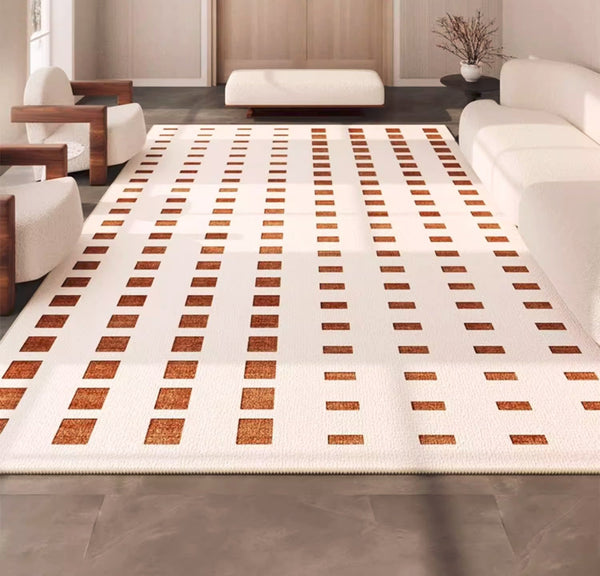 Modern Rug Ideas for Bedroom, Geometric Modern Rug Placement Ideas for Living Room, Contemporary Area Rugs for Dining Room-Silvia Home Craft