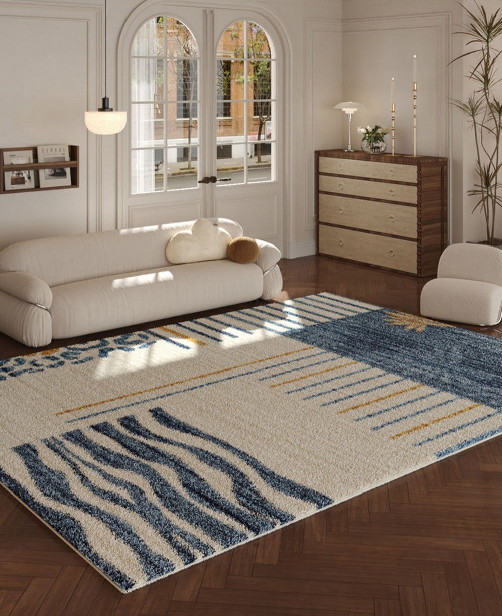 Abstract Contemporary Runner Rugs for Living Room, Modern Runner Rugs Next to Bed, Bathroom Runner Rugs, Kitchen Runner Rugs, Runner Rugs for Hallway-Silvia Home Craft
