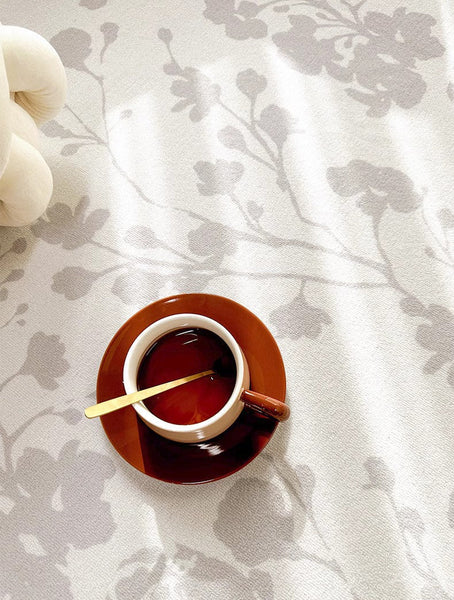 Modern Area Rugs for Bedroom, Flower Pattern Round Carpets under Coffee Table, Contemporary Round Rugs for Dining Room, Circular Modern Rugs for Living Room-Silvia Home Craft