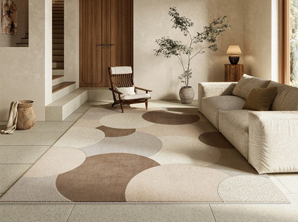 Geometric Modern Rugs for Dining Room, Bedroom Modern Rugs, Contemporary Area Rugs for Living Room-Silvia Home Craft