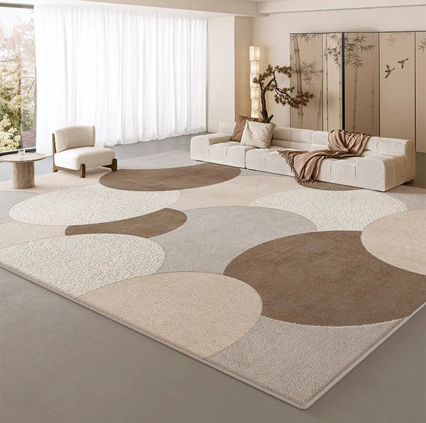 Geometric Modern Rugs for Dining Room, Bedroom Modern Rugs, Contemporary Area Rugs for Living Room-Silvia Home Craft