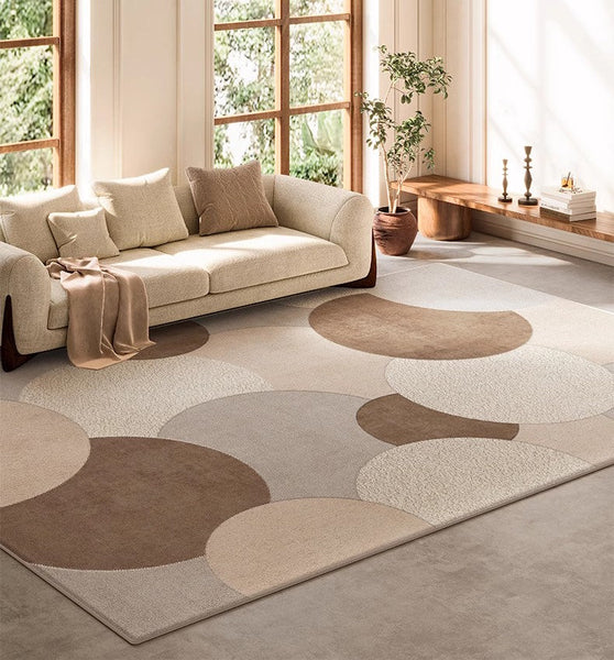 Geometric Modern Rugs for Dining Room, Bedroom Modern Rugs, Contemporary Area Rugs for Living Room-Silvia Home Craft