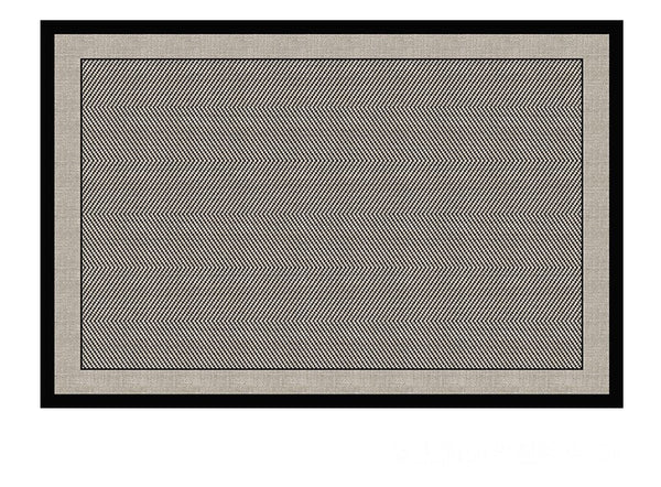 Mid Century Black Rugs for Living Room, Elegant Modern Area Rugs under Sofa, Dining Room Floor Rugs, Abstract Contemporary Rugs for Bedroom, Modern Carpets for Office-Silvia Home Craft