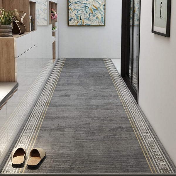 Modern Long Hallway Runners, Kitchen Runner Rugs, Entryway Runner Rugs, Grey Runners for Entrance Hallway, Long Hallway Runners, Long Narrow Runner Rugs-Silvia Home Craft
