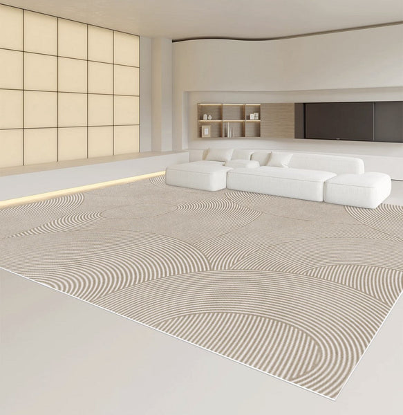 Simple Modern Floor Rugs Next to Bed, Bedroom Geometric Area Rugs, Living Room Rugs, Large Floor Rugs for Dining Room, Contemporary Floor Rugs for Office-Silvia Home Craft