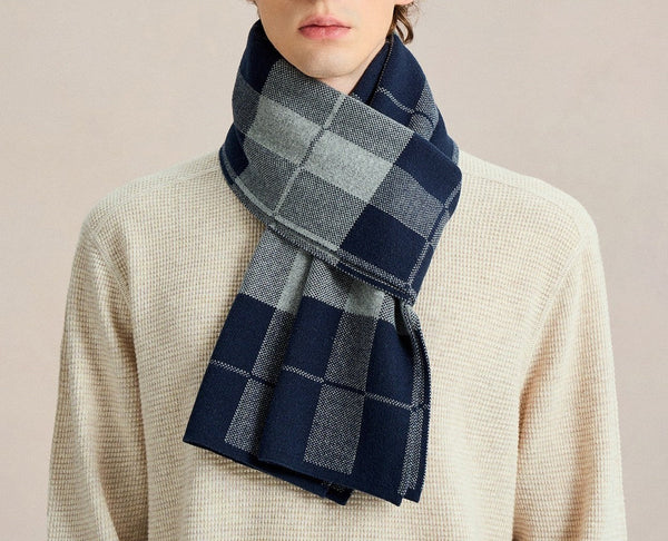 Business Formal Men Scarf Styles, Casual Fashion Scarf for Men, Men's Cashmere Scarf Winter, Soft Wool Scarf for Men, Men's Winter Scarf, Wool Scarf for Gentleman-Silvia Home Craft