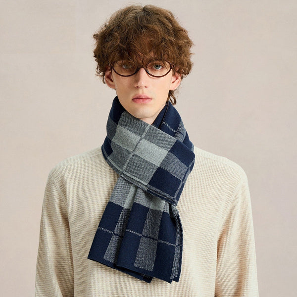 Business Formal Men Scarf Styles, Casual Fashion Scarf for Men, Men's Cashmere Scarf Winter, Soft Wool Scarf for Men, Men's Winter Scarf, Wool Scarf for Gentleman-Silvia Home Craft