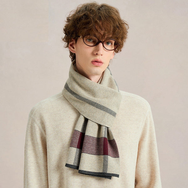 Formal Business Scarf Styles for Men, Casual Fashion Scarf for Men, Men's Cashmere Scarf Winter, Soft Wool Scarf for Men, Men's Winter Scarf, Wool Scarf for Gentleman-Silvia Home Craft