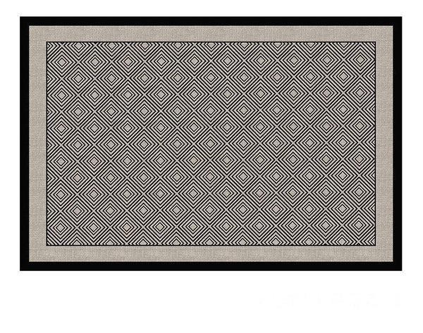 Mid Century Area Rugs for Living Room, Abstract Contemporary Rugs for Bedroom, Modern Carpets for Office, Dining Room Floor Rugs, Elegant Modern Area Rugs under Sofa-Silvia Home Craft