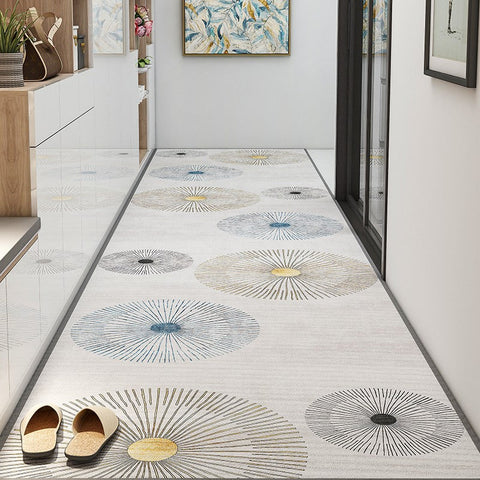 Modern Extra Long Hallway Runners, Easy Care Kitchen Runner Rugs, Stain-resistant Non Slip Entryway Runner Rug Ideas, Long Hallway Runners, Long Narrow Runner Rugs, Entrance Hallway Runners-Silvia Home Craft
