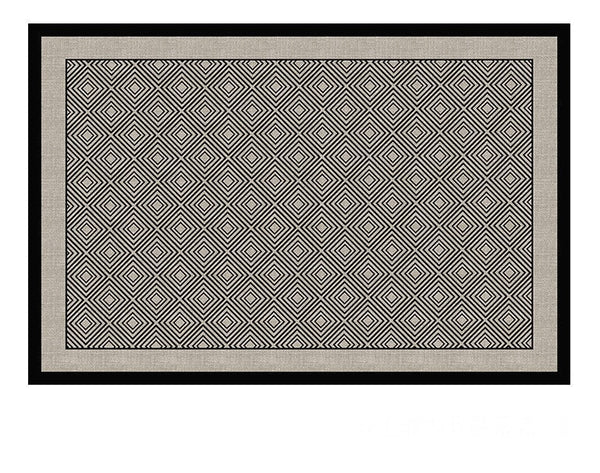Mid Century Area Rugs for Living Room, Abstract Contemporary Rugs for Bedroom, Modern Carpets for Office, Dining Room Floor Rugs, Elegant Modern Area Rugs under Sofa-Silvia Home Craft