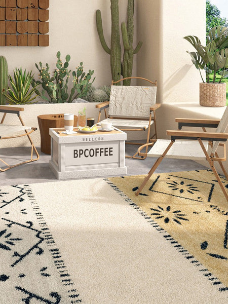 Thick Contemporary Area Rugs Next to Bed, Modern Runner Rugs for Hallway, Abstract Area Rugs for Living Room, Modern Rugs for Dining Room-Silvia Home Craft