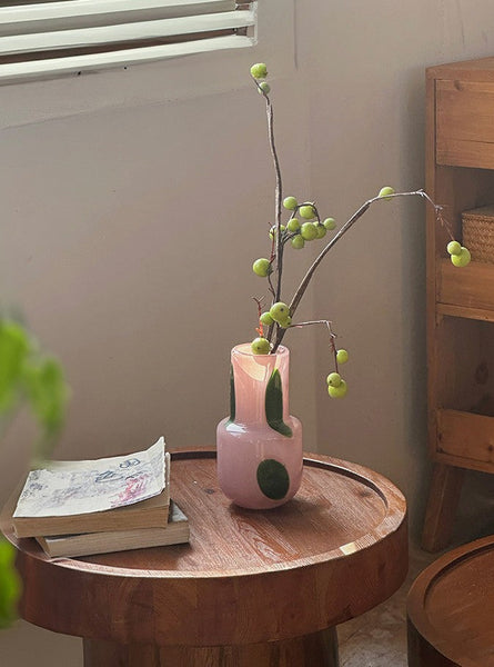 Handmade Glass Bud Vases, Flower Vases on Table, Vintage Small Glass Flower Vases, Water Holding Flower Vases-Silvia Home Craft