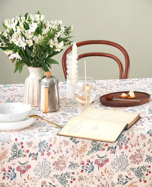 Large Rectangle Tablecloth for Dining Room Table, Rustic Table Covers for Kitchen, Country Farmhouse Tablecloth, Square Tablecloth for Round Table-Silvia Home Craft