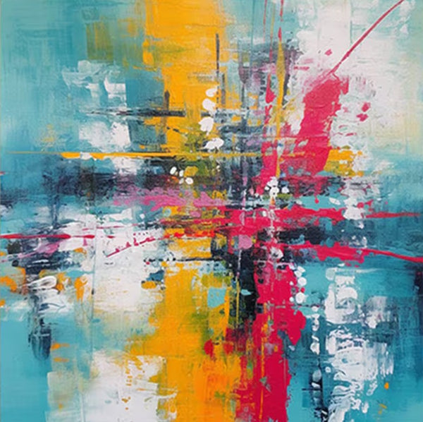 Acrylic Painting for Dining Room, Modern Contemporary Abstract Artwork, Palette Knife Painting, Heavy Texutre Wall Art, Extra Large Wall Art Painting-Silvia Home Craft