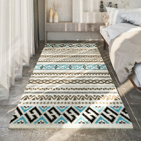 Geometric Modern Rugs for Living Room, Abstract Modern Runner Rugs Next to Bedroom, Modern Rug for Sale, Contemporary Rugs for Dining Room-Silvia Home Craft