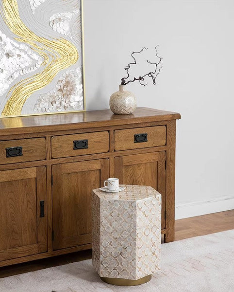 Creative Coffee Table, Contemporary Small Sofa Side Table, Shell Small Side Table, Portable Casual Side Table, Unique Small End Table-Silvia Home Craft