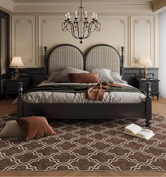 Extra Large Modern Rugs for Bedroom, Geometric Modern Rug Placement Ideas, Abstract Contemporary Modern Rugs for Living Room-Silvia Home Craft