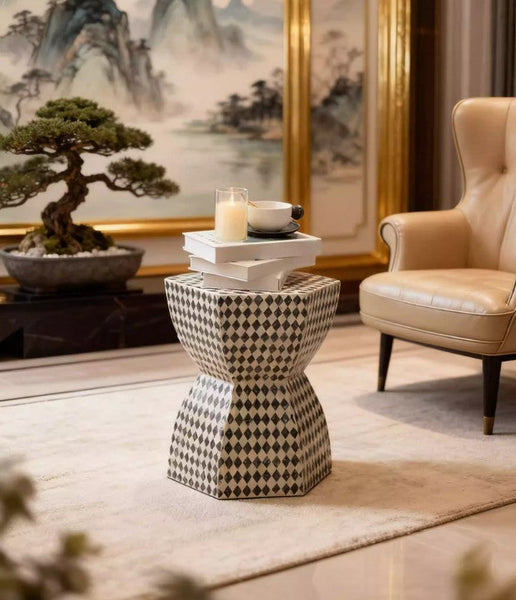 Modern Side Table, Bedside Small Side Table, Contemporary Bedside Table, Small End Table, Shell Small Sofa Side Table, Portable Casual Side Table, Creative Coffee Table, Contemporary Side Table-Silvia Home Craft