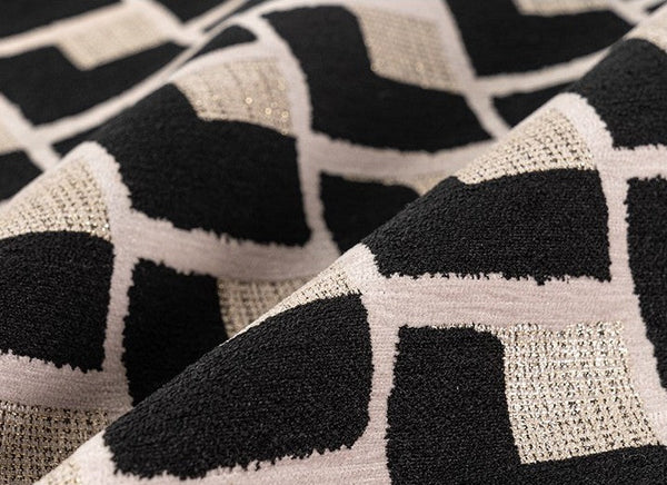 Black Chequer Modern Sofa Throw Pillows, Abstract Contemporary Throw Pillow for Living Room, Large Decorative Throw Pillows for Couch-Silvia Home Craft