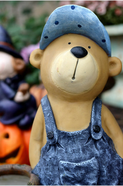 Garden Animal Sculpture Bear Statues, Garden Decor Ideas, Outdoor Garden Decoration, Animal Statues, Garden Ornament, Villa Courtyard Decor-Silvia Home Craft