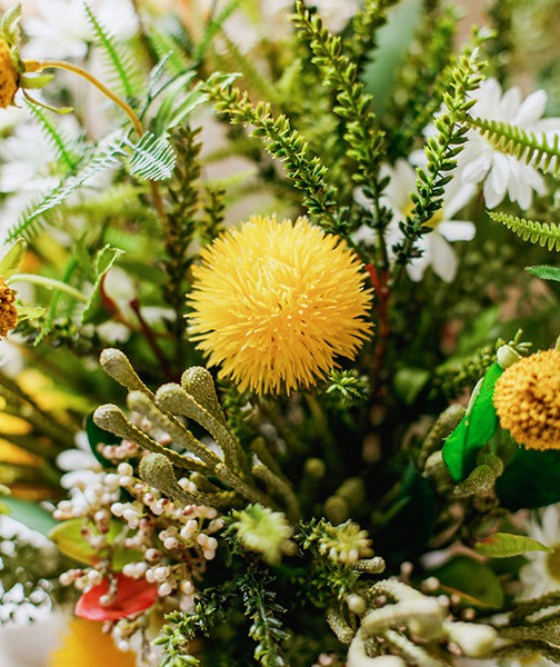 Beautiful Modern Artificial Flowers for Dining Room Table, Dandelion, Wheat Branch, Eucalyptus Globulus, Unique Flower Arrangement for Home Decoration-Silvia Home Craft
