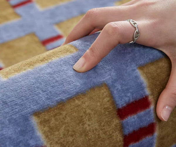 Mid Century Modern Rugs for Living Room, Vintage Area Rugs for Bedroom, Large Contemporary Area Rugs for Dining Room-Silvia Home Craft