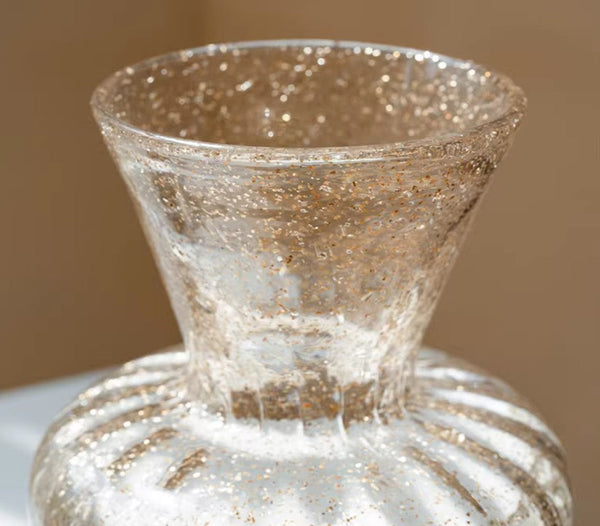 Mid Century Vases for Flowers, Contemporary Glass Vases, Handmade Modern Vases for Living Room, Unique Decorative Glass Vase, Centerpiece Vases on Table-Silvia Home Craft