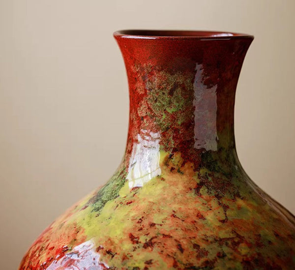 Large Pottery Flower Vases, Handmade Water Holding Flower Vases, Modern Bouquet Flower Vases, Centerpiece on Dining Table, Flower Vase on Table-Silvia Home Craft