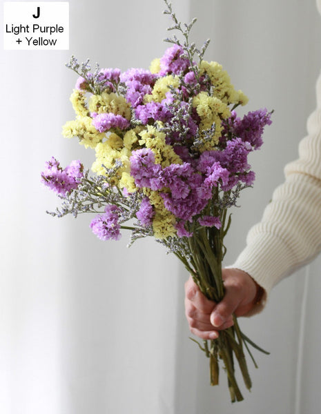 A Bunch Dried Myosotis Flowers with Limoniums, Dried Flowers, Flower Bunches, Dried Floral-Silvia Home Craft