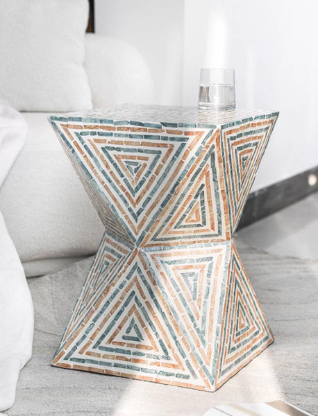 Modern Small End Table, Contemporary Small Sofa Side Table, Unique Shell Small Side Table, Portable Casual Side Table, Creative Coffee Table