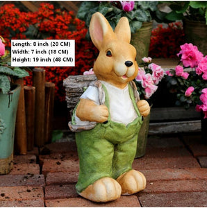 Garden Animal Statues, Large Garden Statues, Large Rabbit Statue for Garden, Bunny Flower Pot, Garden Ornament, Gardening Decoration Ideas-Silvia Home Craft