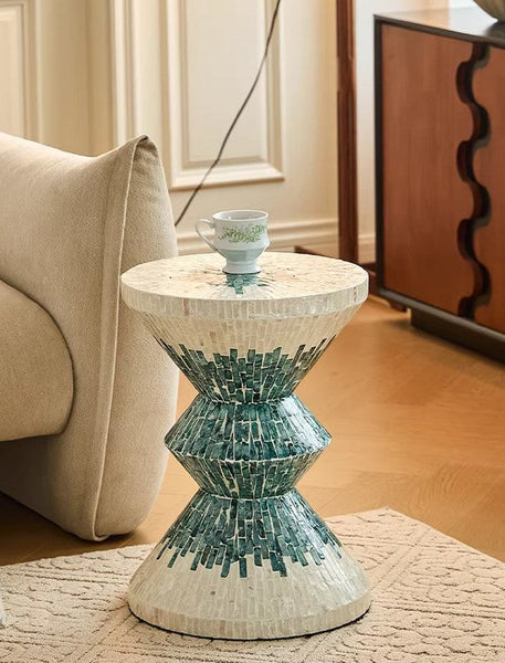 Modern Side Table, Shell Small Sofa Side Table, Contemporary Bedside Table, Bedside Small Side Table, Small End Table, Portable Casual Side Table, Creative Coffee Table, Contemporary Side Table