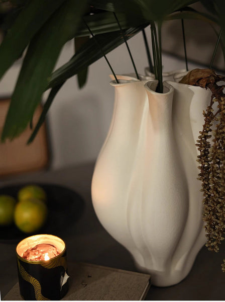 Unique Handmade Modern Flower Vase, Large Porcelain Vases for Modern Home Decor, Centerpiece Ceramic Bouquet Vases, Contemporary Vases on Dining Table-Silvia Home Craft