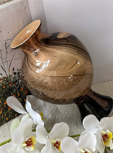 Modern Vases for Flowers, Unique Handmade Glass Bud Vases, Vintage Glass Flower Vases, Flower Vases on Table-Silvia Home Craft