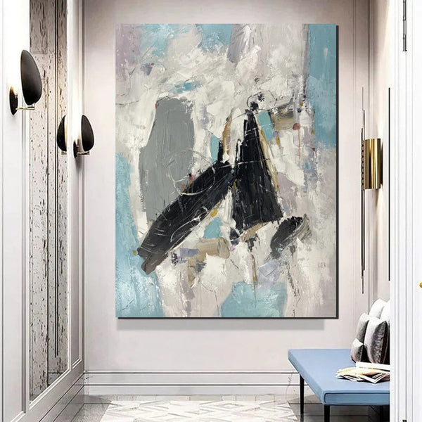 Living Room Wall Painting, Contemporary Wall Painting, Modern Artwork, Large Canvas Painting, Acrylic Painting for Dining Room-Silvia Home Craft