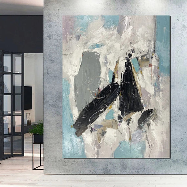 Living Room Wall Painting, Contemporary Wall Painting, Modern Artwork, Large Canvas Painting, Acrylic Painting for Dining Room-Silvia Home Craft