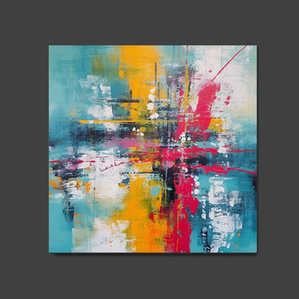 Acrylic Painting for Dining Room, Modern Contemporary Abstract Artwork, Palette Knife Painting, Heavy Texutre Wall Art, Extra Large Wall Art Painting-Silvia Home Craft