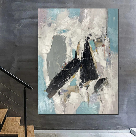 Living Room Wall Painting, Contemporary Wall Painting, Modern Artwork, Large Canvas Painting, Acrylic Painting for Dining Room-Silvia Home Craft