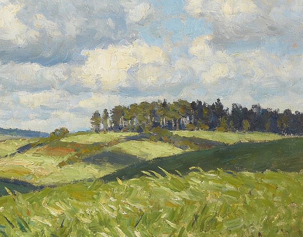 French Countryside under a Vast Sky, Small Landscape Paintings, Small Oil Paintings on Canvas, Small Paintings on Canvas, Hand Painted Canvas Artï¼?Original Oil Paintings-Silvia Home Craft